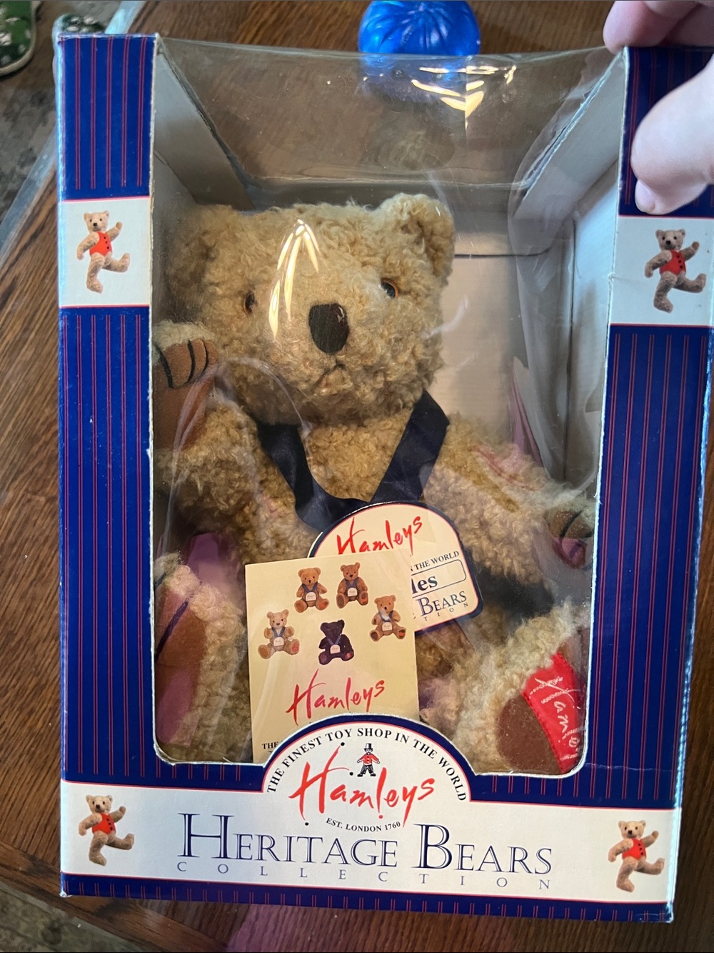 Heritage Plush Bear by Heritage - Tan with Red & Navy Accents
